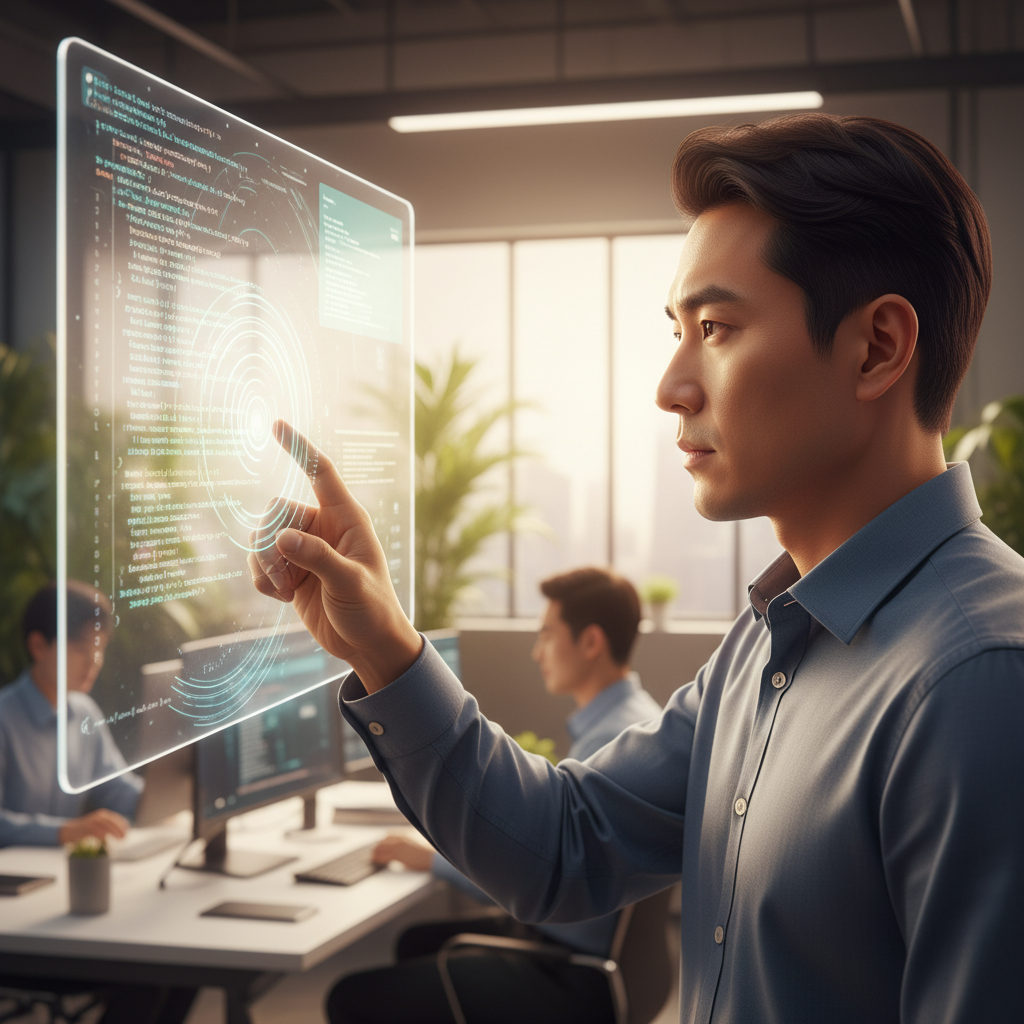 AI 코드 리팩토링 제안을 검토하는 한국인 개발자