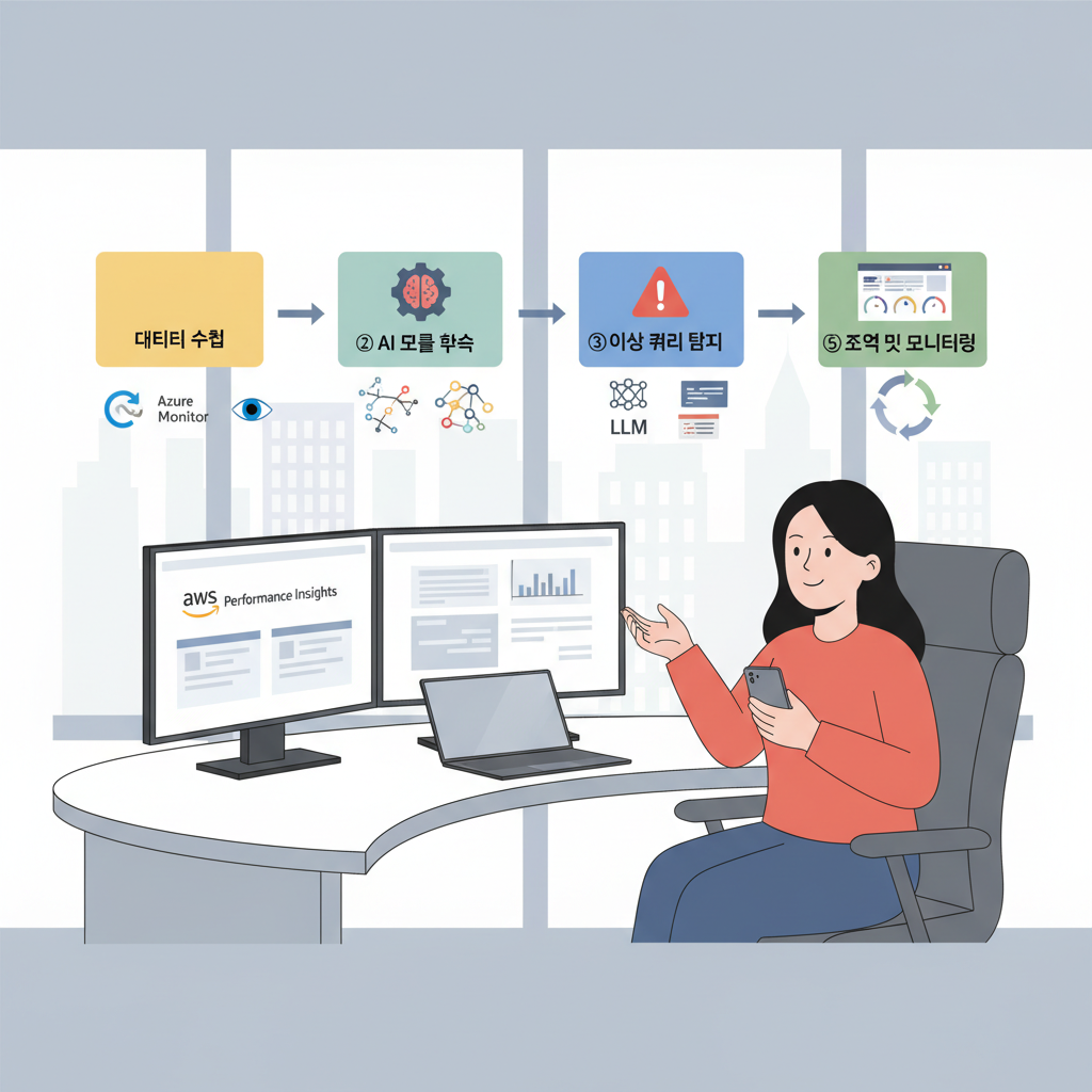 AWS RDS/Azure SQL DB에서 AI 기반 이상 쿼리 탐지 및 성능 최적화 5단계 워크플로우