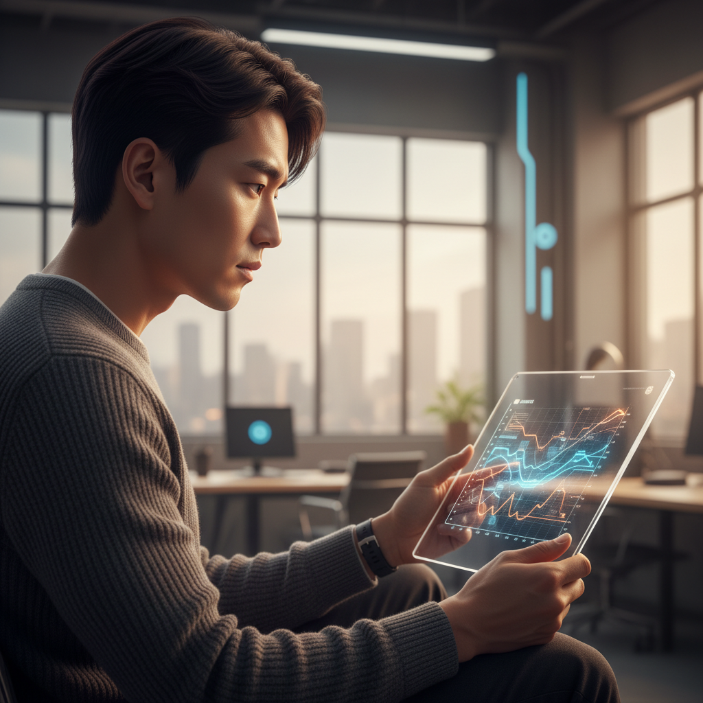 AI 데이터 라벨링 자동화 진행 상황을 분석하는 한국인 데이터 과학자