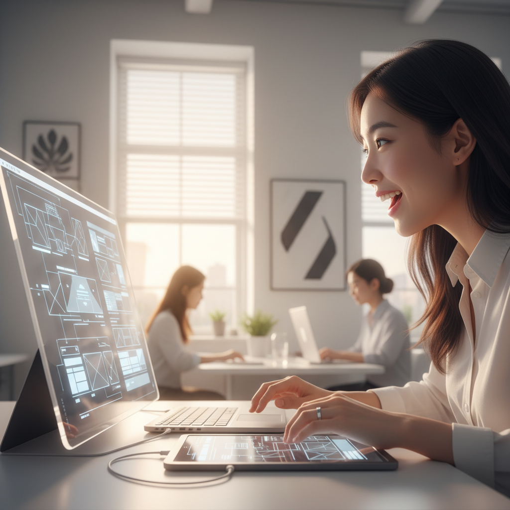AI 디자인 툴로 웹사이트 와이어프레임을 빠르게 생성하는 한국인 UX/UI 디자이너