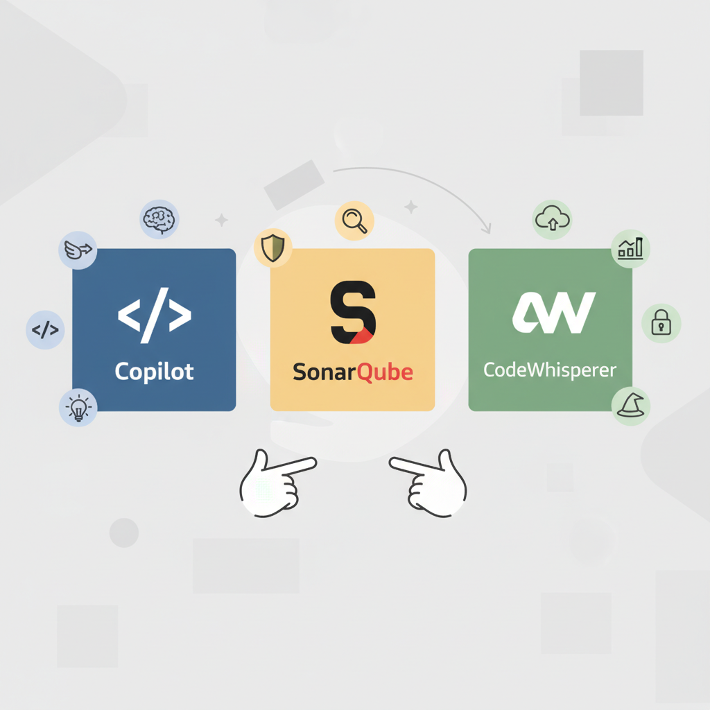 GitHub Copilot, SonarQube, AWS CodeWhisperer AI 코드 리뷰 툴 3대장 비교 시각화