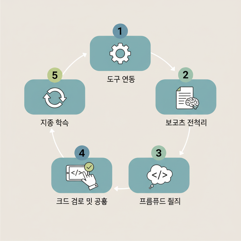 GPT-4 연동 취약점 자동 교정 5단계 실전 가이드 워크플로우 인포그래픽
