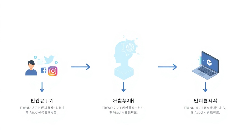 AI 툴을 활용한 잠재 고객 니즈 파악 3단계 실전 가이드 워크플로우 다이어그램