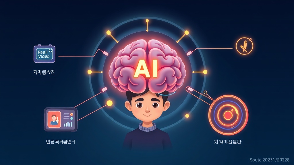 2026년 AI 소셜 미디어 분석의 미래 전망과 한계점을 보여주는 컨셉 일러스트
