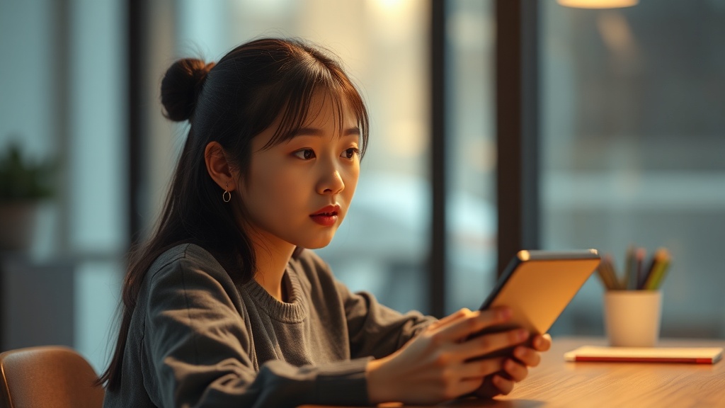 AI 기반 문서 데이터 자동 추출로 서류 작업을 효율화하는 한국인 직원의 모습과 로봇 팔