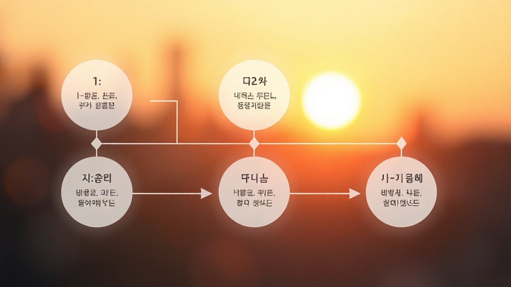 AI 기반 테스트 자동화 도입 성공을 위한 5단계 실전 전략을 순서대로 보여주는 워크플로우 인포그래픽.