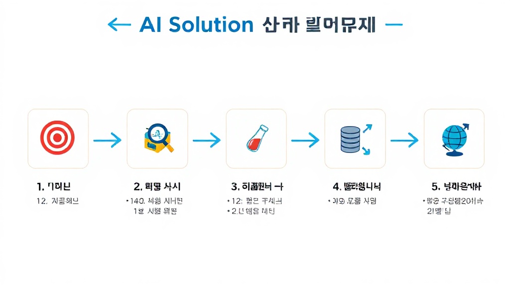 AI 기반 고객 상담 솔루션 도입을 위한 5단계 실전 가이드 워크플로우 다이어그램