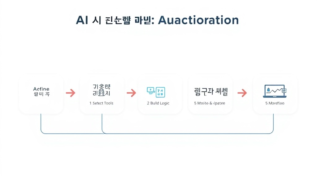 AI 자동화 시스템 구축을 위한 5단계 실전 가이드 워크플로우 다이어그램