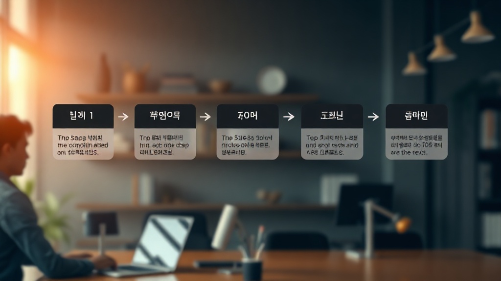 AI Feature Store 구축의 5단계를 순서대로 보여주는 시각적인 워크플로우 다이어그램