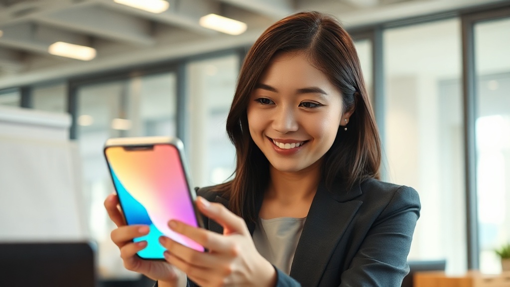 태블릿으로 AI 자동화 대시보드를 확인하며 업무 효율을 높이는 한국인 여성 사업가