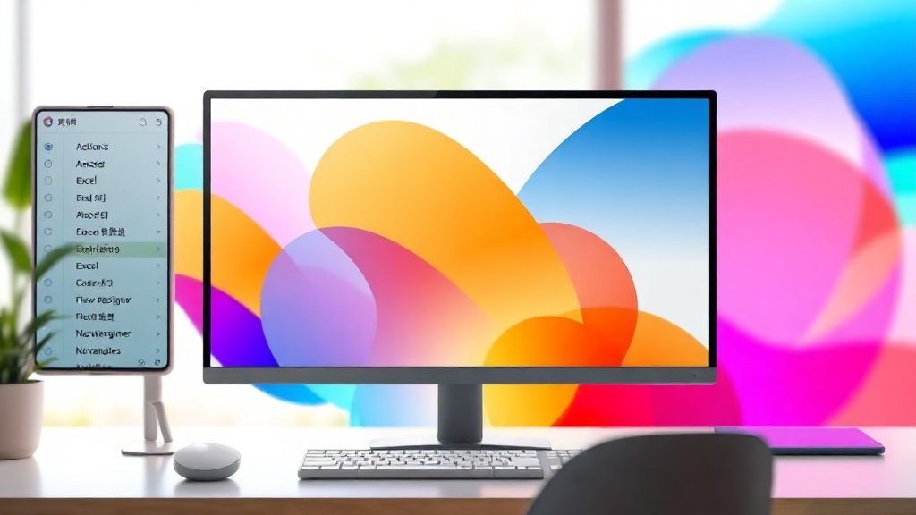 Microsoft Power Automate Desktop의 깔끔한 인터페이스, 다양한 자동화 작업 메뉴와 흐름 디자이너 영역