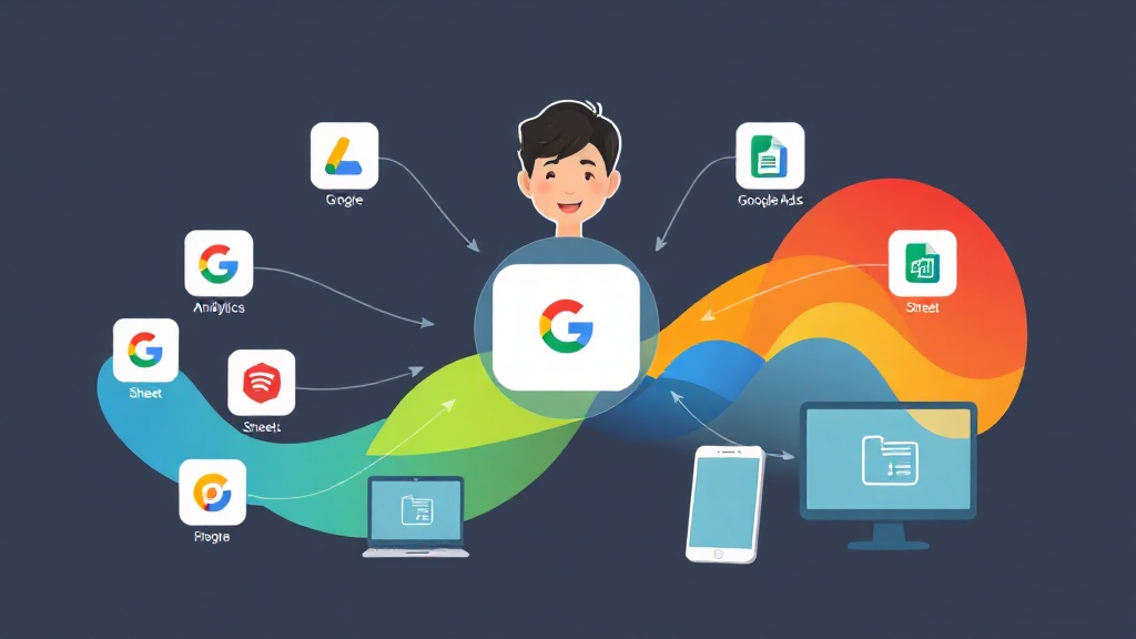 Google Looker Studio로 데이터가 흐르고 시각화되는 과정을 보여주는 인포그래픽