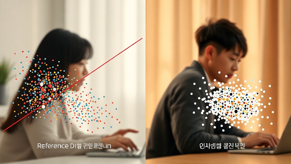 데이터 드리프트와 컨셉 드리프트를 시각적으로 비교하는 일러스트: 변화된 데이터 분포와 달라진 입력-출력 관계를 보여줌