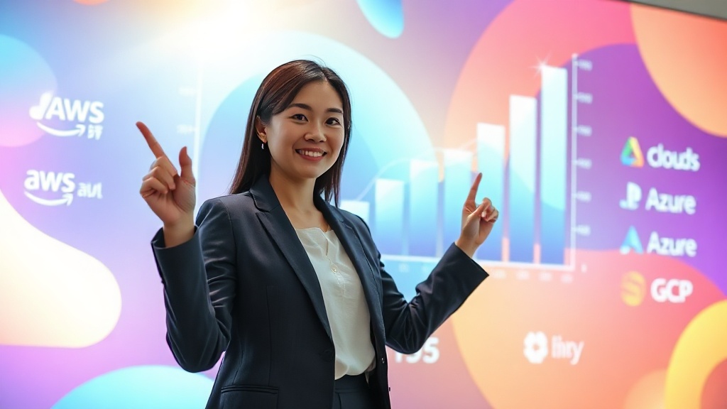 클라우드 비용 절감 대시보드를 보며 만족하는 한국인 비즈니스 전문가의 모습