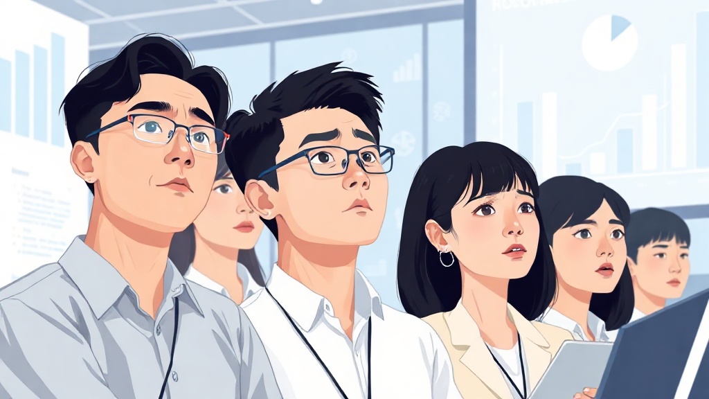 AI 도입에 대한 불확실성과 호기심을 동시에 느끼는 한국인 직장인들의 모습