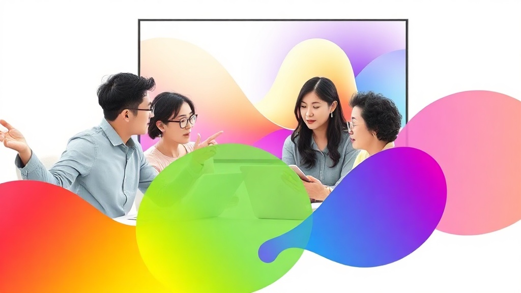 시민 개발자들이 LCNC 플랫폼을 활용하여 협업하며 새로운 비즈니스 솔루션을 만드는 모습
