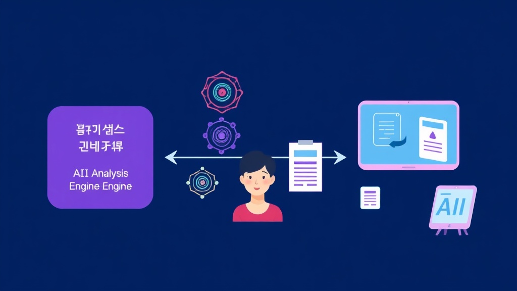 AI 가격 책정 툴의 데이터 입력, AI 분석, 가격 출력 과정을 보여주는 다이어그램