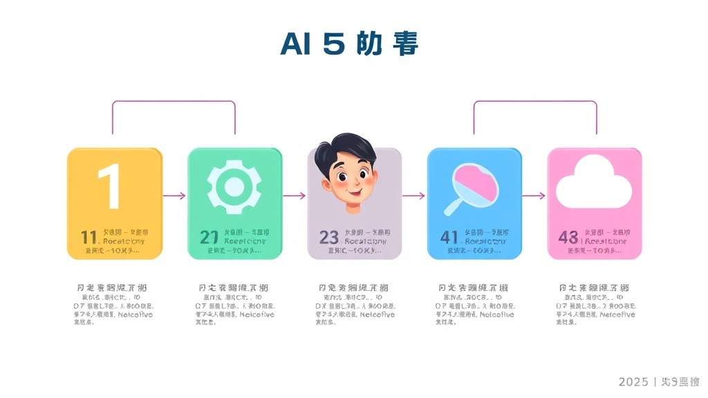 AI 기반 이상 거래 탐지 시스템 구축 5단계를 나타내는 시각적 인포그래픽