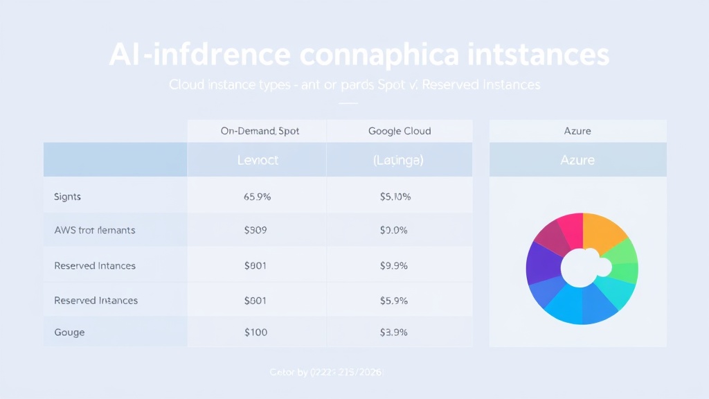 주요 클라우드 플랫폼(AWS, Google Cloud, Azure)의 AI 추론 인스턴스 유형 및 비용 모델 비교 인포그래픽