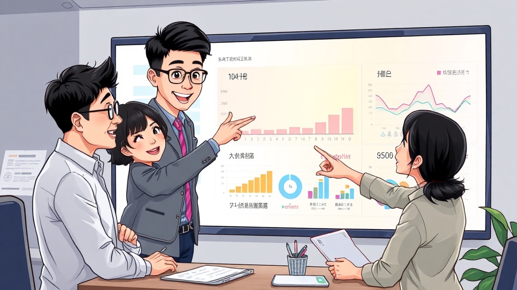 AI 고객 피드백 분석 인사이트를 바탕으로 제품 로드맵을 논의하는 한국인 개발, 마케팅, 제품 관리 전문가 팀