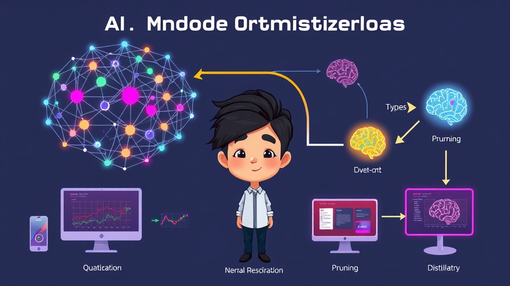 AI 기반 모델 경량화 및 추론 효율화 개념도