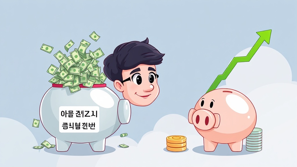 클라우드 비용 절감 전후를 대비하는 시각화된 저금통과 절감 효과