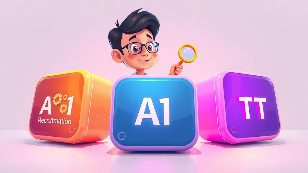 2025년 AI 인재 매칭 추천 툴 3가지의 특징을 시각적으로 비교하는 콘셉트 이미지