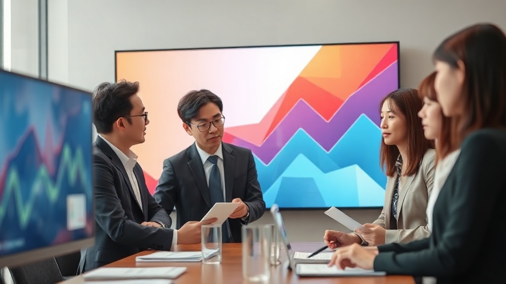 AI 도입을 위해 협력하는 한국인 비즈니스 전문가들