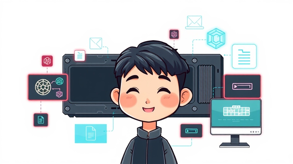 하나의 물리적 GPU가 여러 AI 작업에 효율적으로 분할 및 할당되는 기술적인 일러스트