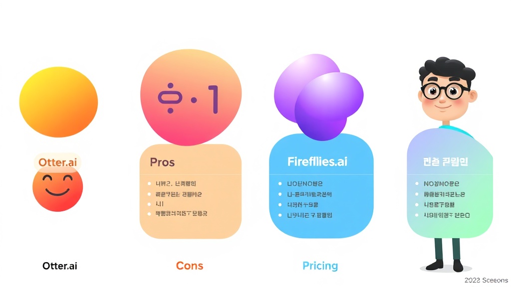 주요 AI 회의록 자동화 툴 (Otter.ai, Notta, Fireflies.ai, 네이버 클로바노트) 비교 시각화