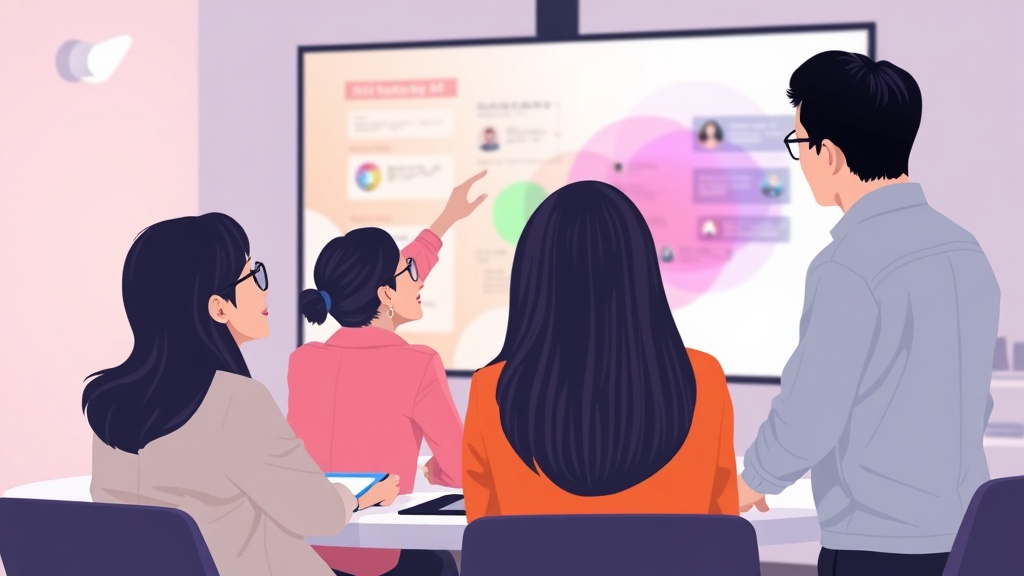 AI 채용 툴 도입 및 성공적인 활용 전략을 논의하는 한국인 HR 팀