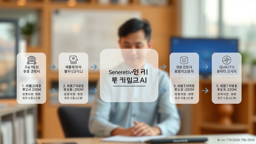 합성 데이터 생성 5단계 워크플로우를 보여주는 SVG 인포그래픽