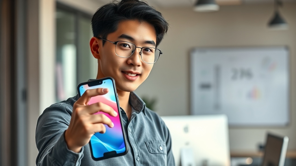 플랫폼 엔지니어링 태블릿을 가리키는 한국인 개발자