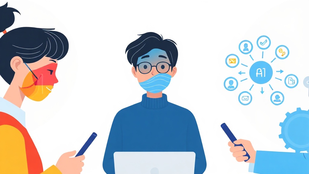 Smartly.io, Optimizely, Emarsys 등 AI 마케팅 최적화 툴 3가지의 주요 기능을 시각적으로 비교한 일러스트