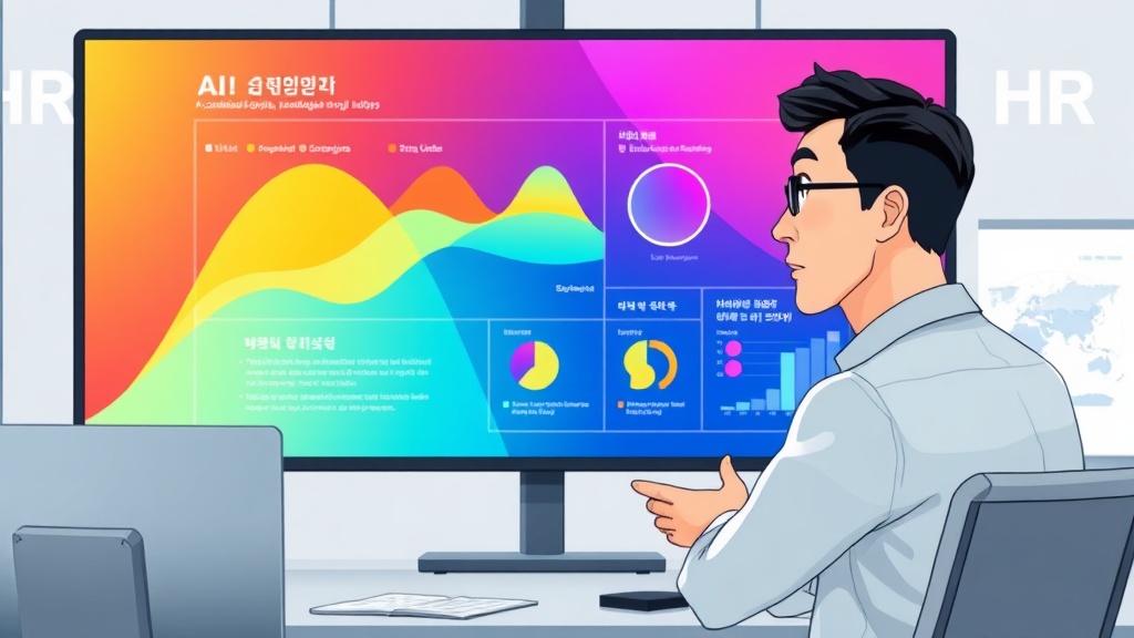 AI 채용 솔루션의 분석 결과를 검토하며 인간적인 판단을 결합하는 한국인 HR 전문가