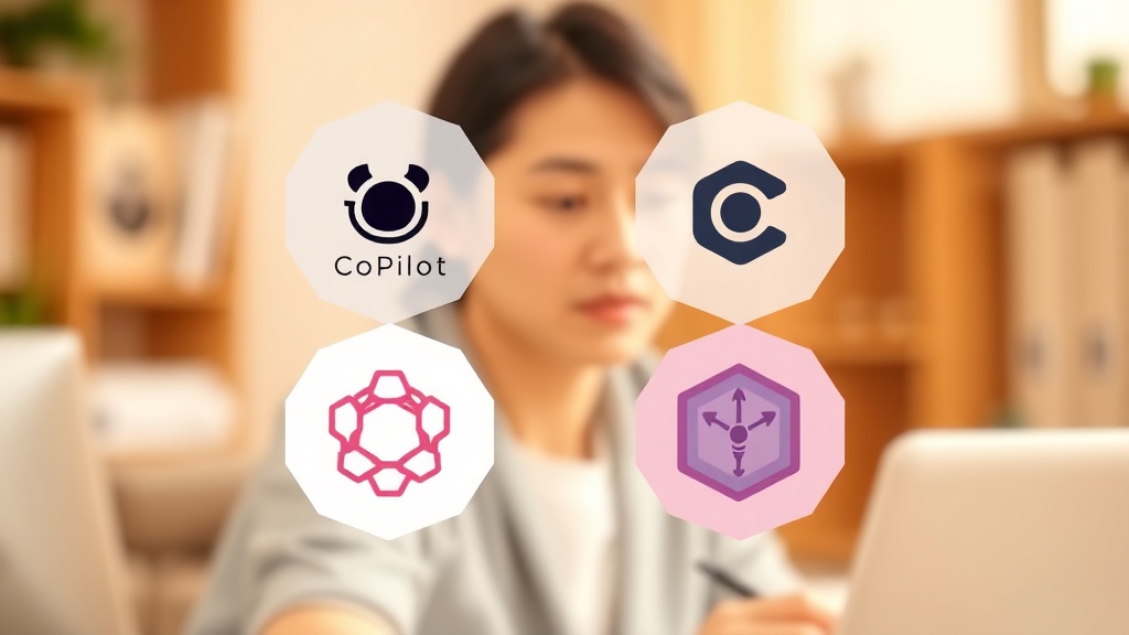 GitHub Copilot, Cursor, Codeium, Tabnine 등 주요 AI 코딩 어시스턴트 도구 비교 카드