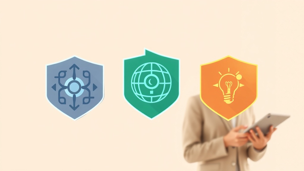 PatentSphere AI, IP Genius X, InnovateFlow Pro 세 가지 AI 특허 분석 툴을 상징하는 추상적인 디자인의 카드들이 나란히 놓여 비교되는 모습
