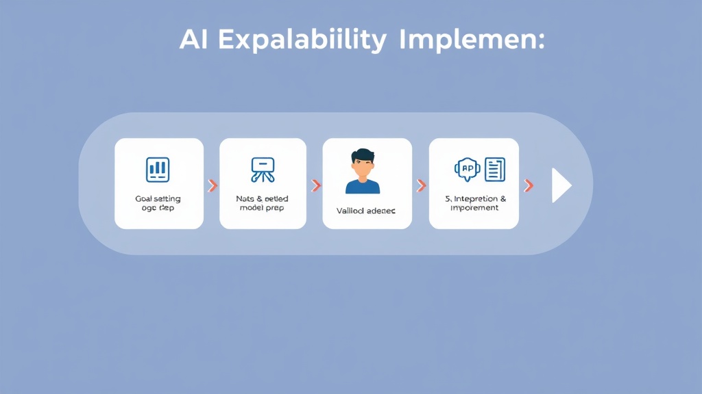 AI 설명 가능성(XAI) 구현을 위한 5단계 실전 워크플로우 다이어그램
