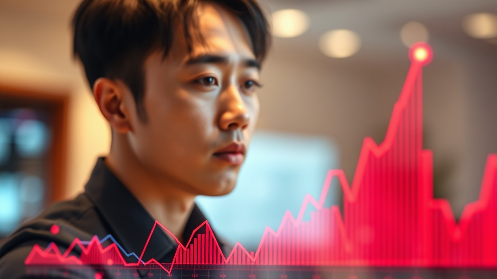 AI가 금융 데이터의 이상 징후를 감지하고 미래 재무 성과를 예측하는 역동적인 시각화 이미지
